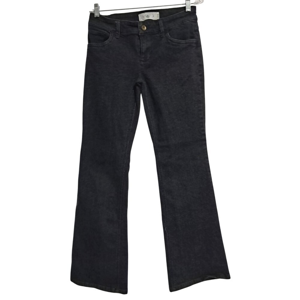 Y2K Izod Bootcut Jeans Womens Size 4 Denim Pants Black Cotton Blend Modern Fit F